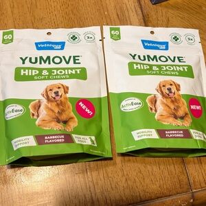 2 New YUMOVE Hip & Joint Health Dog Chews - 60 ct each